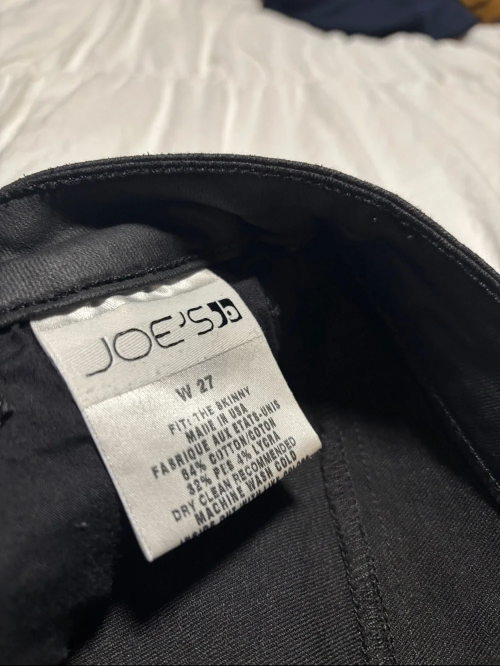 Joe's Jeans women’s Slim Coated Black Jeans